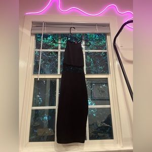 bebe mesh bodycon dress